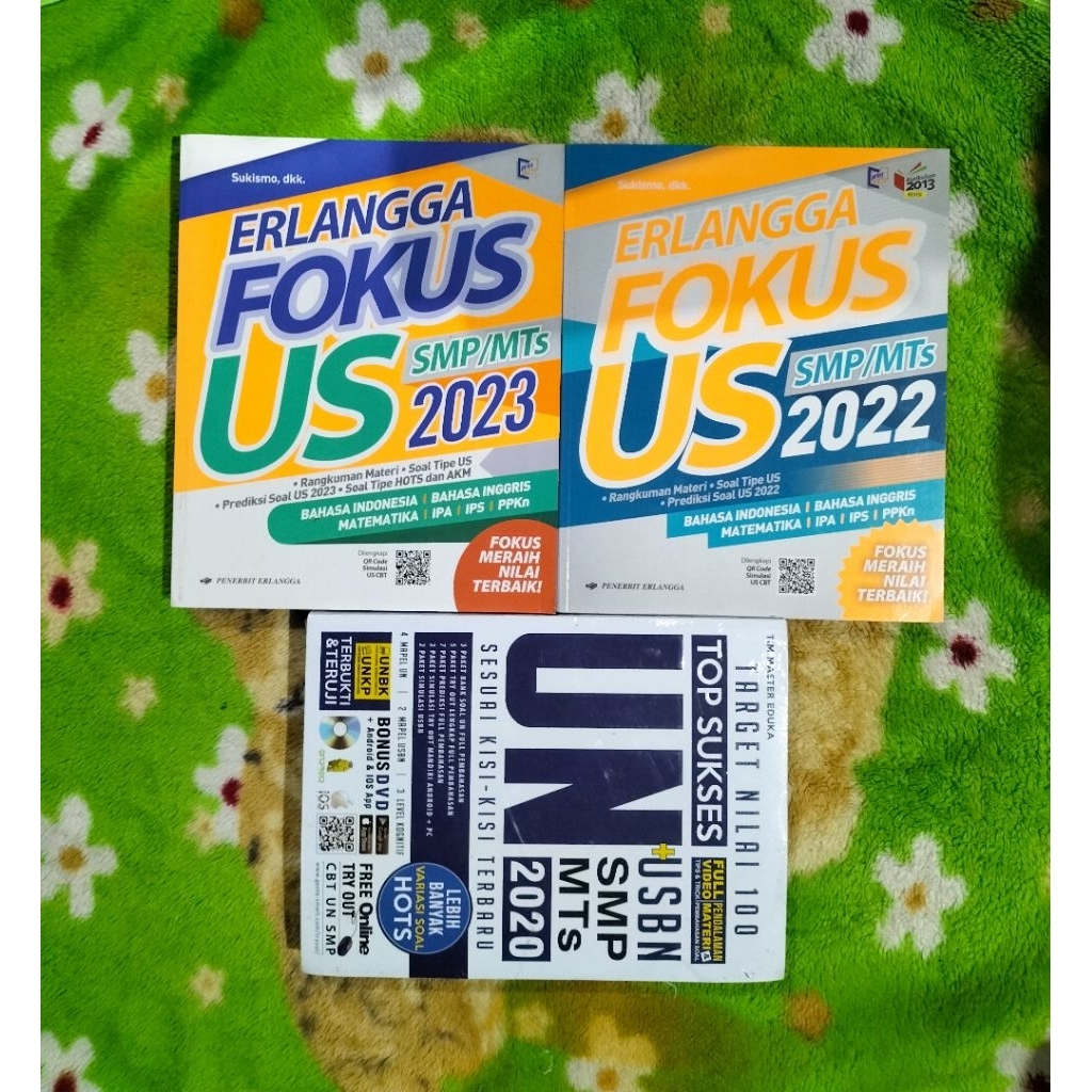 BUKU ERLANGGA FOKUS US SMP MTS 2022 2023 BAHASA INDONESIA INGGRIS MATEMATIKA IPA IPS PPKN TOP SUKSES