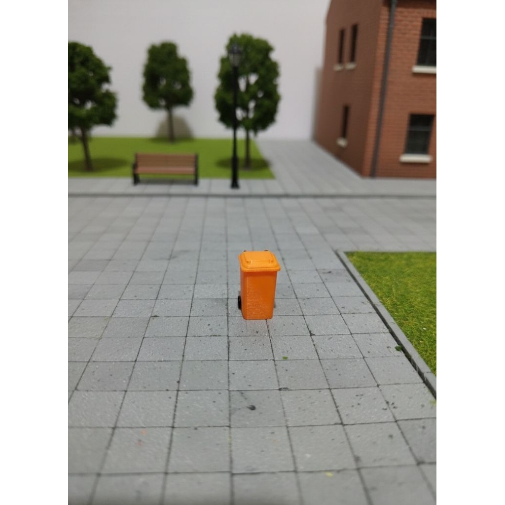 Miniature tempat sampah skala 1:64 | Aksesoris diorama tempat sampah | Miniatur bak sampah