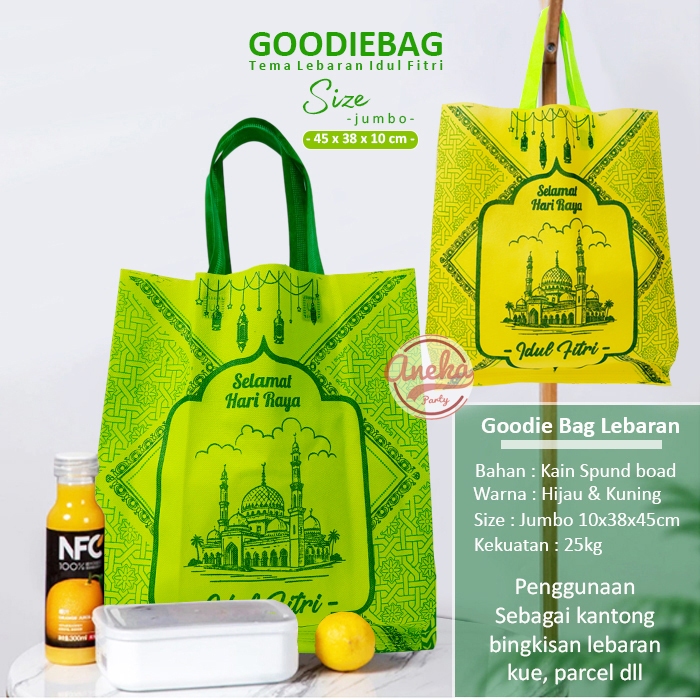 goodie bag idul fitri JUMBO / tas souvenir snack lebaran / kantong parcel sembako lebaran kuat BESAR