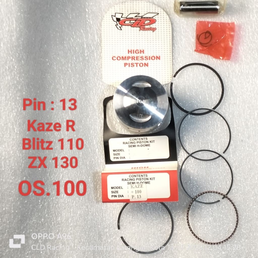 PISTON SEHER SEKER KIT KAWASAKI KAZE KAZE R BLITZ  R BLITZ JOY ZX 130