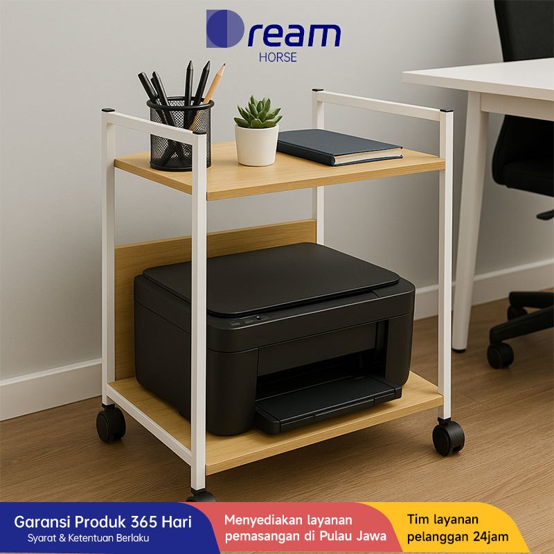 COD Rak Printer/Rak Susun Serbaguna /Rak Kantor Dengan Roda/ Rak Microwave/Rak Penyimpanan Dokumen