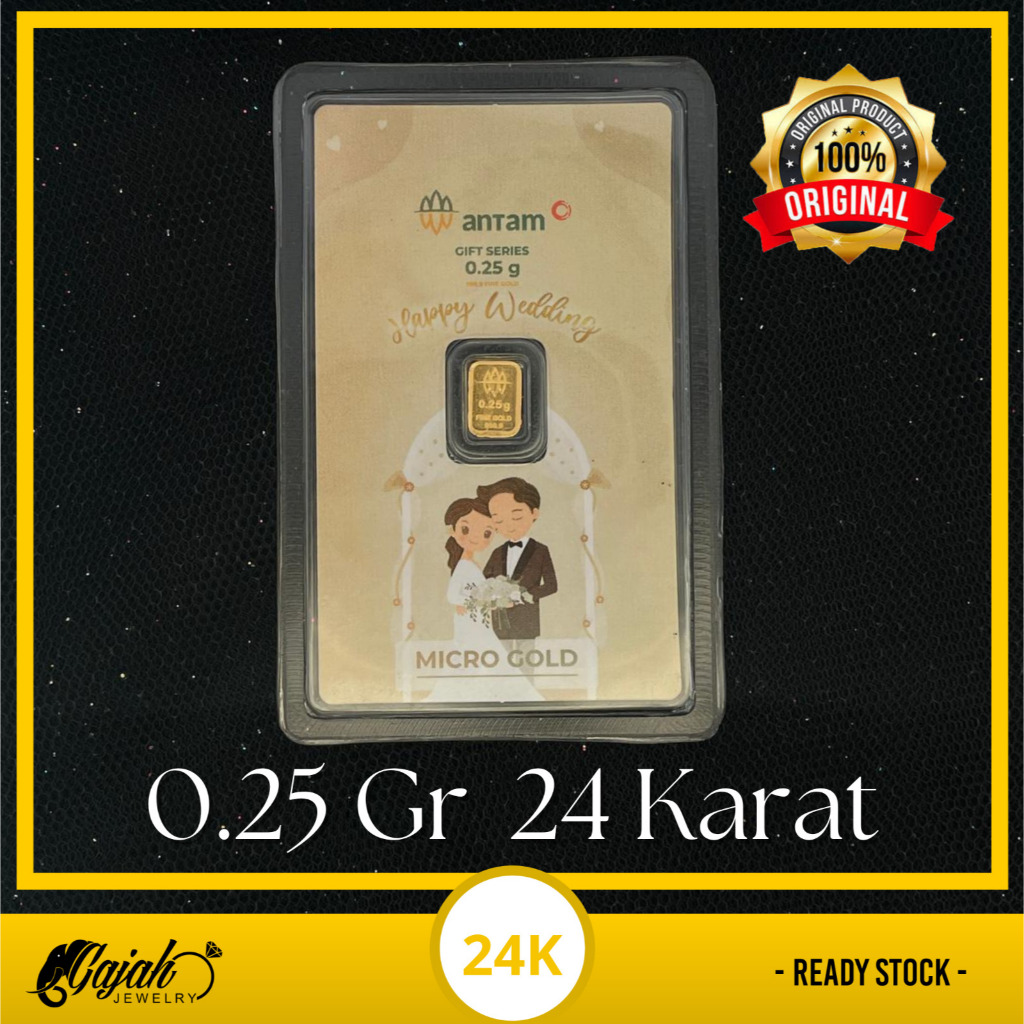 Logam Mulia Bersertifikat PT. Hartadinata Abadi Kadar 24 Karat 0.25 Gram