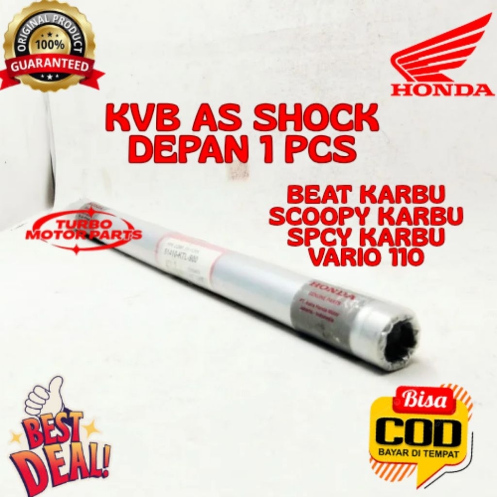 AS SHOCK DEPAN 1 PCS ORIGINAL HONDA KODE KVB, AS SHOCK DEPAN REVO BEAT KARBU, AS SHOCK DEPAN SCOOPY 
