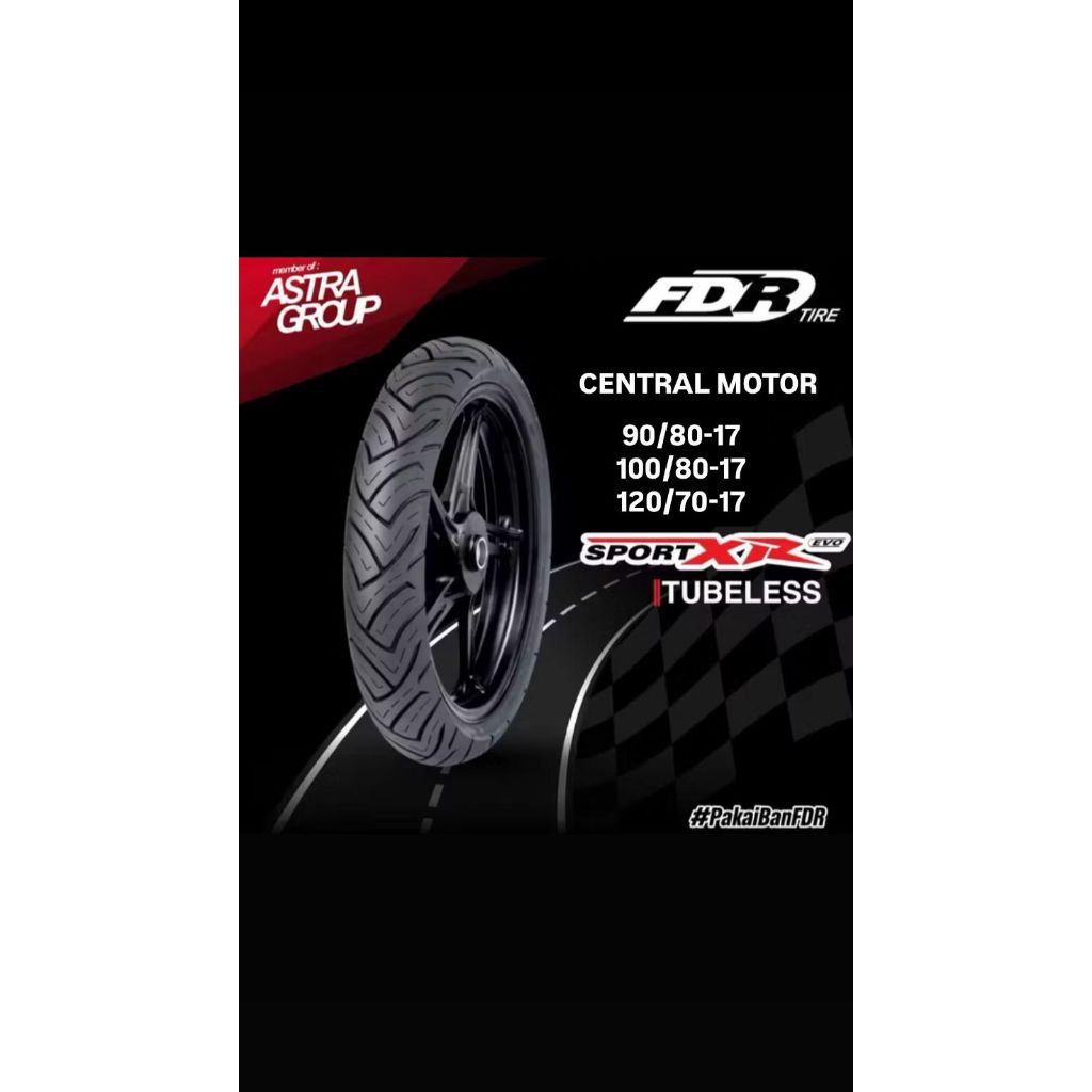 BAN LUAR FDR SPORT XR TUBELESS RING 17 80 80 90 80 100 80 120 70 130 70 17