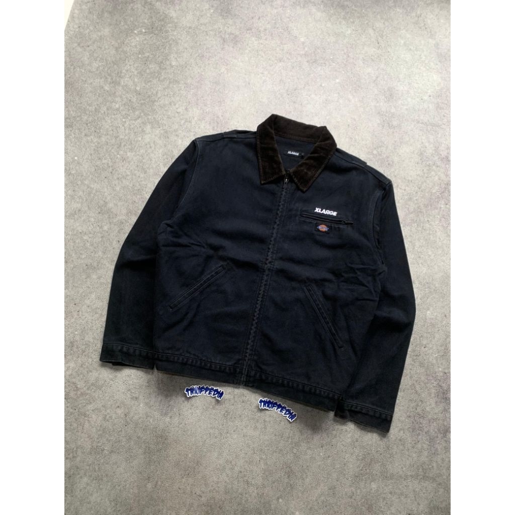 Dickies x xlarge detroit jacket unlined black washed canvas