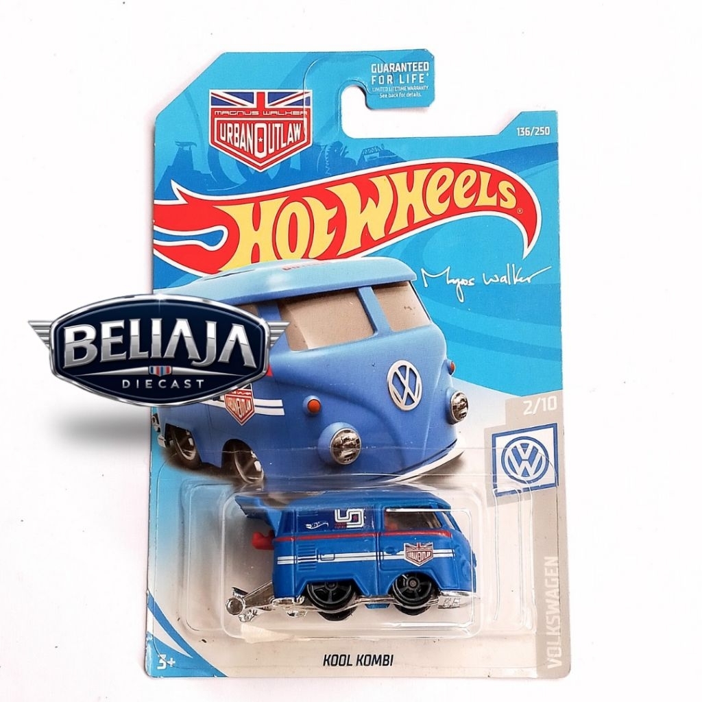 HOT WHEELS KOOL KOMBI BLUE URBAN OUTLAW US CARD