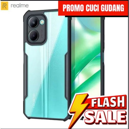 PROMO CUCI GUDANG DISKON CASE REALME C33 RING ARMOR STANDING BLADE TRANSPARAN CLEAR CASING COVER SIL