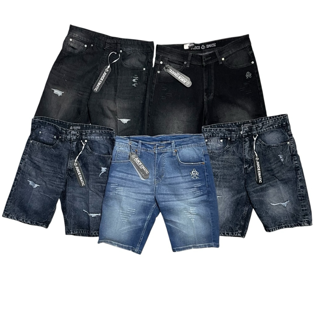 CELANA PENDEK JEANS JUICE EMATIC SOBEK MURAH (BISA COD)