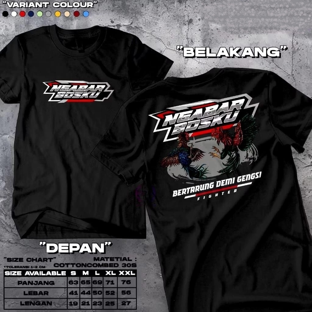 KAOS NGABAR BOSKU BERTARUNG DEMI GENGSI KAOS DISTRO NGABAR BOSKU BERTARUNG DEMI GENGSI PRIA WANITA