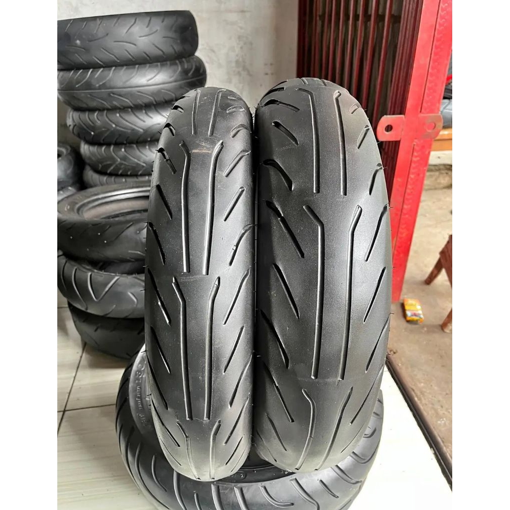 SEPASANG BAN SECOND RING 14 UKURAN 100/80-120/70 TUBLES MERK CORSA