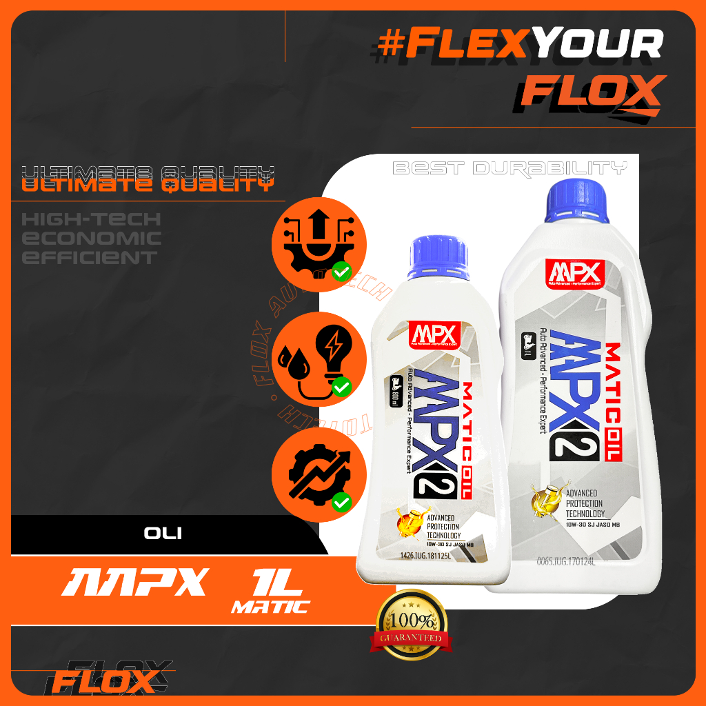 Oli Mesin Matic AAPX MPX 2 1L Motor Oil 1 Liter SAE 10W-30 API SJ JASO MB Murah Beat Vario Scoopy