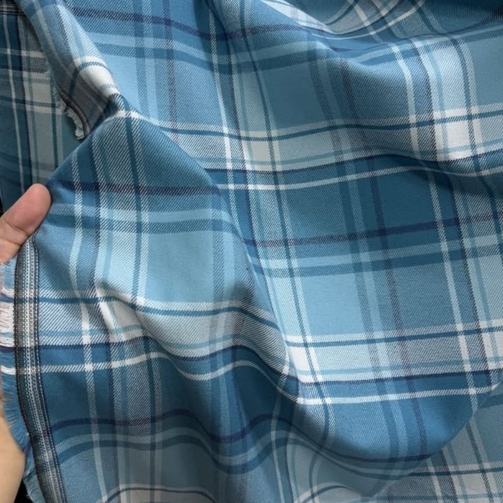 kain katun flanel UNIQLO kain katun flanel Kotak-kotak meteran harga per 0,5 meter