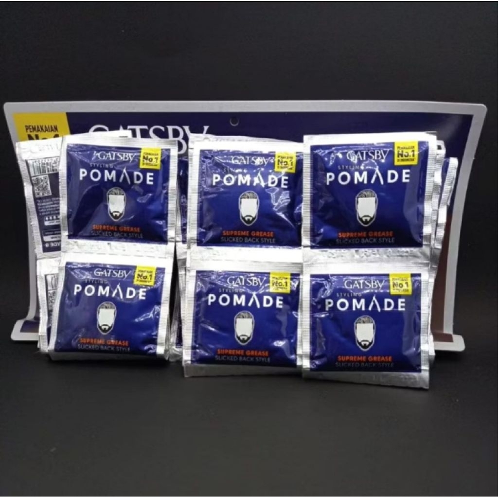 (36pcs) Gatsby Styling Pomade Sachet/Minyak Rambut Pria Gatsby/ GATSBY Pomade Rambut Pria Renteng is