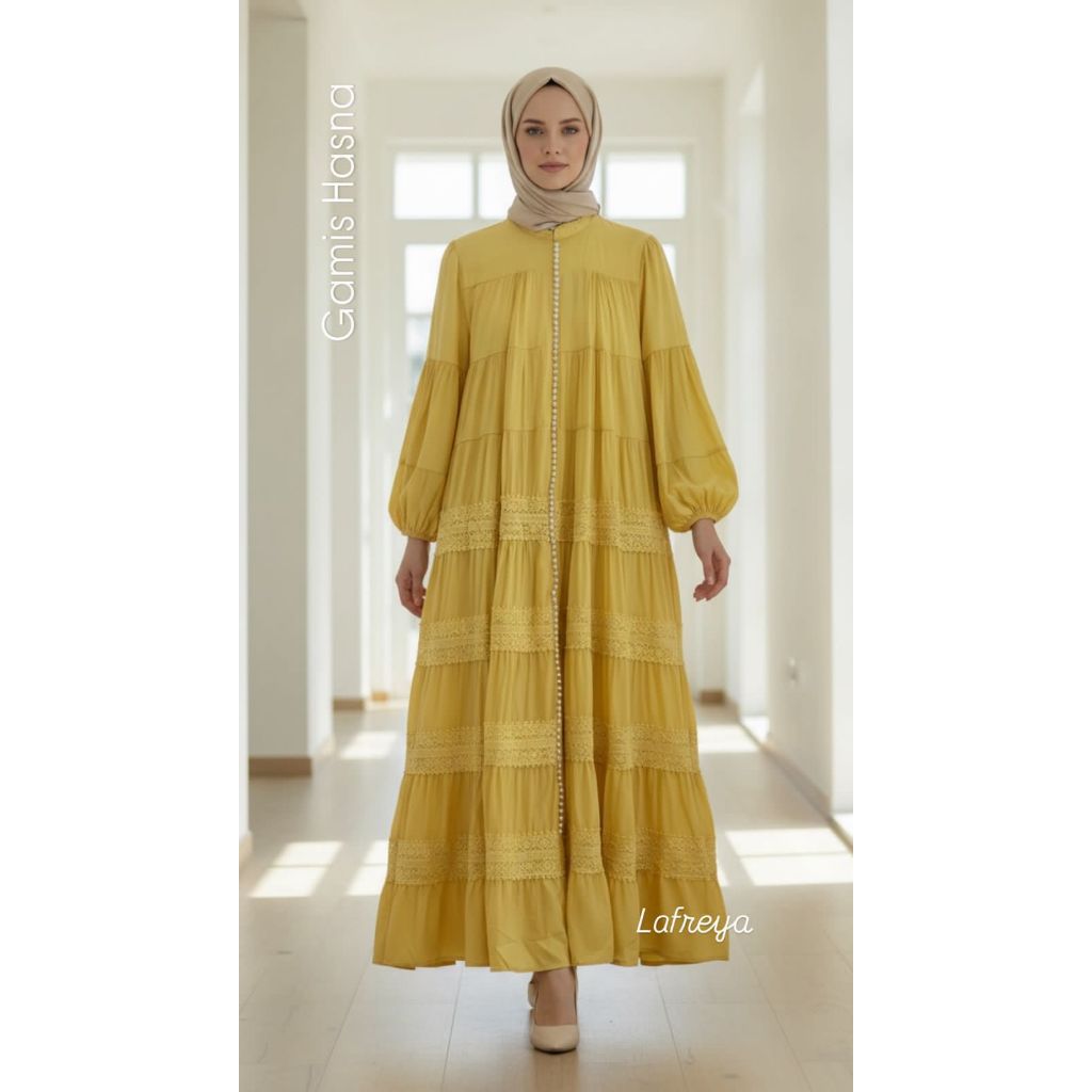 Cleome Lafreya Gamis Hasna Fashion Muslim Wanita LFY
