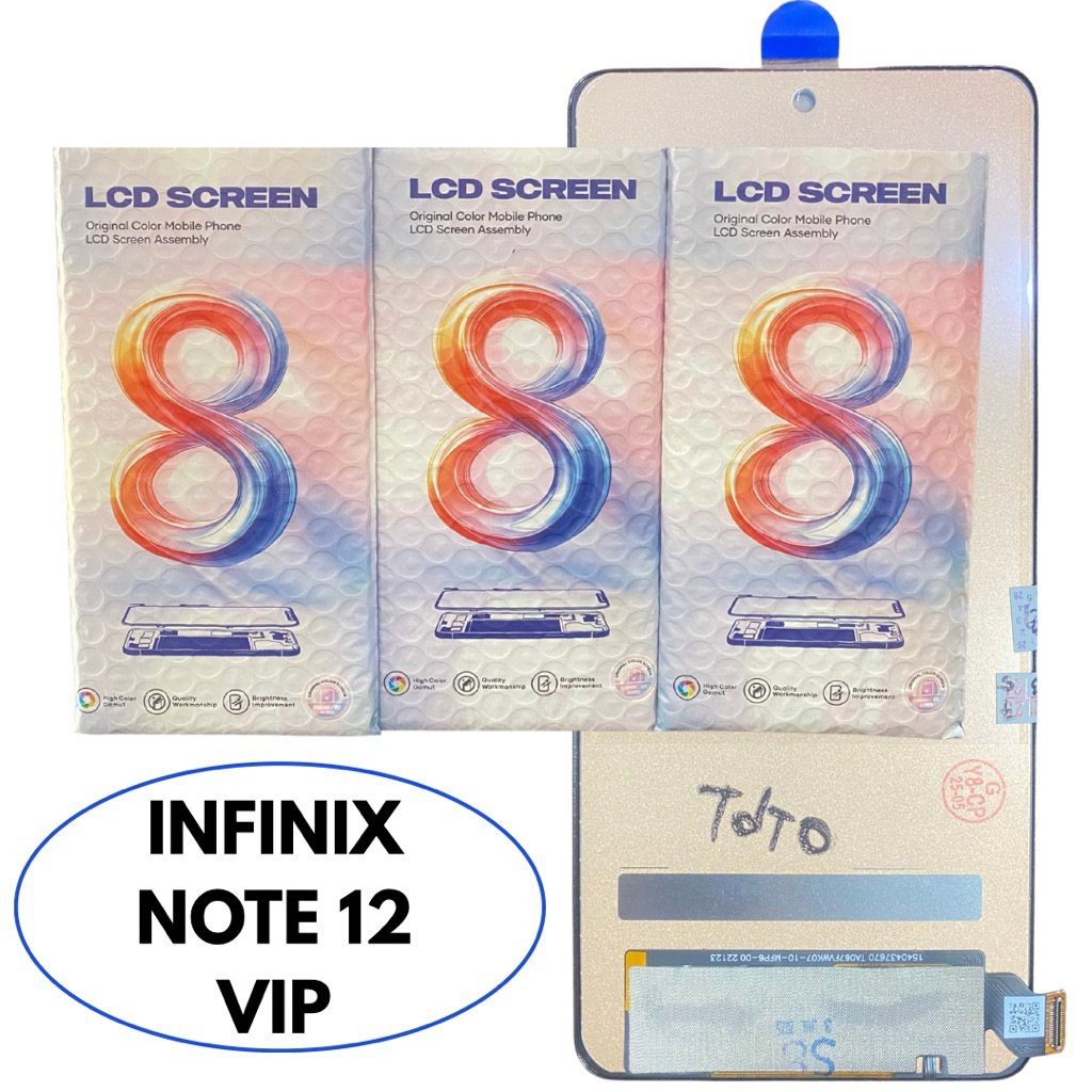 LCD ORIGINAL INFINIX NOTE 12 VIP / X672 FULLSET BLACK