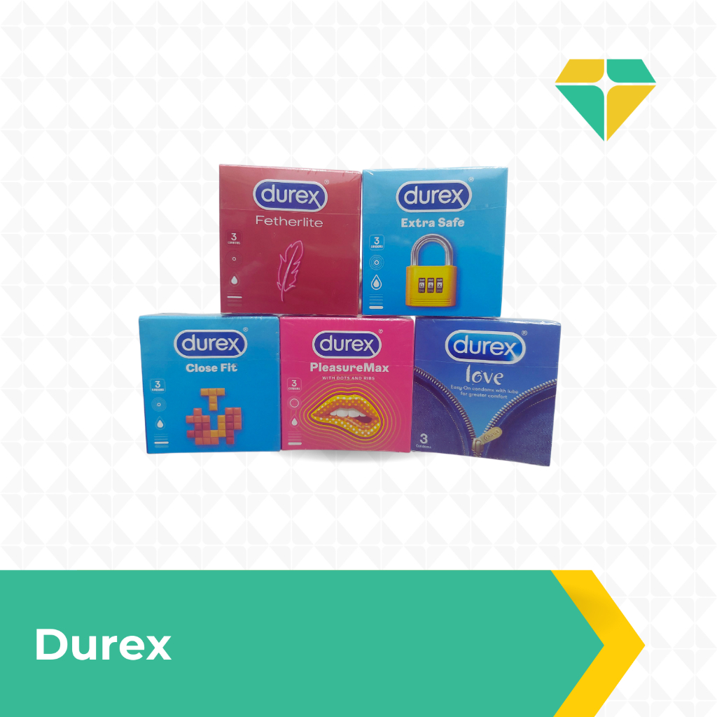 Kondom Durex isi 3 pcs | Durex PleasureMax | Durex Fetherlite