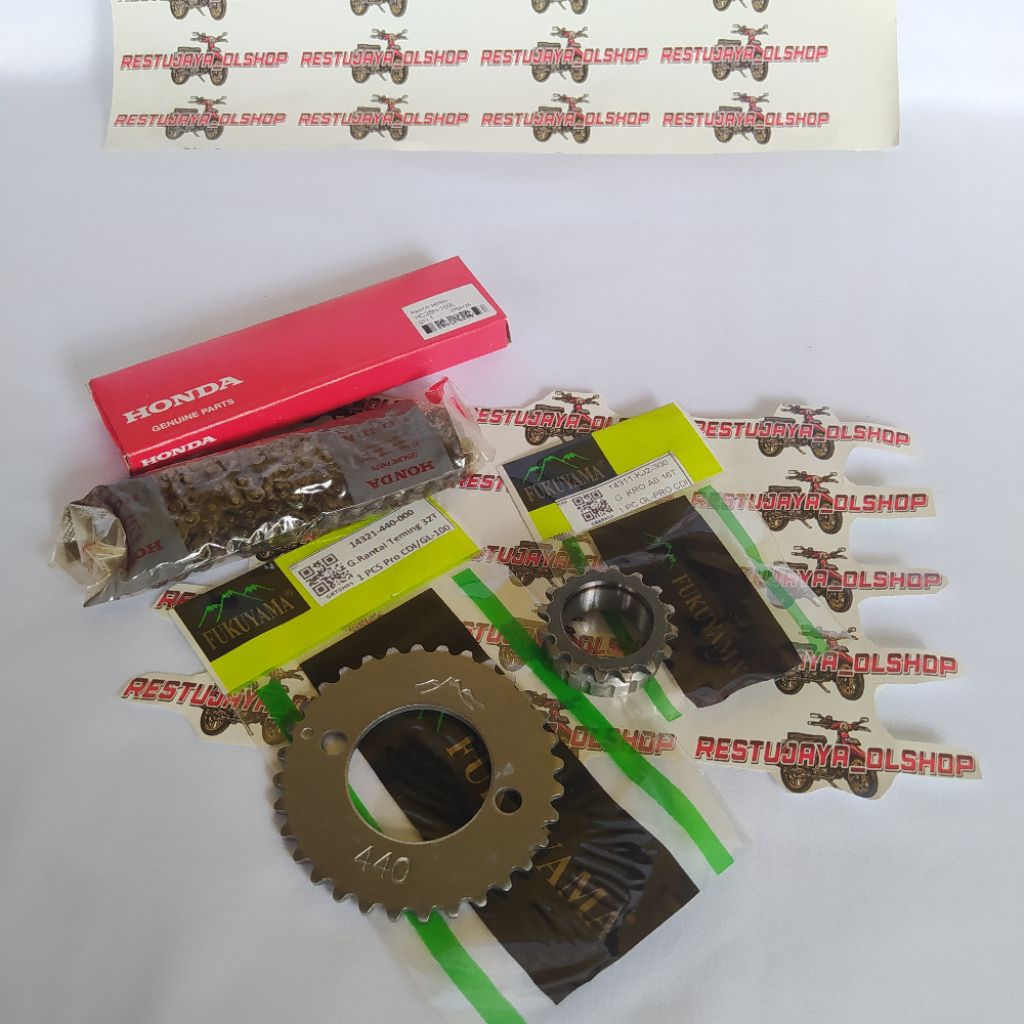 GIGIK KAMPRAT RANTAI KETENG SET HONDA GL PRO CDI BISA UNTUK TIGER MEGA PRO RANTAI KAMPRAT KETENG SEN