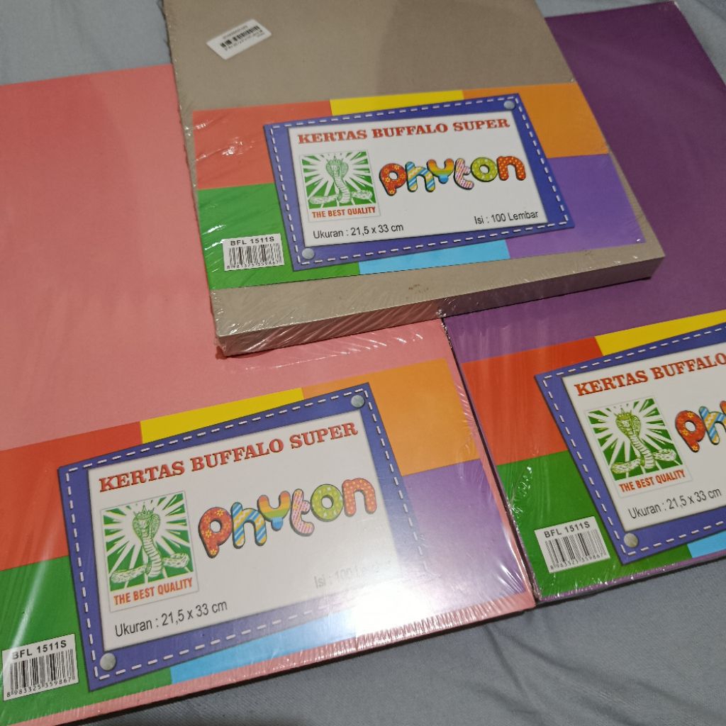 Kertas Buffalo Phyton F4 150 GSM Cover Jilid | Kertas Buffalo Polos