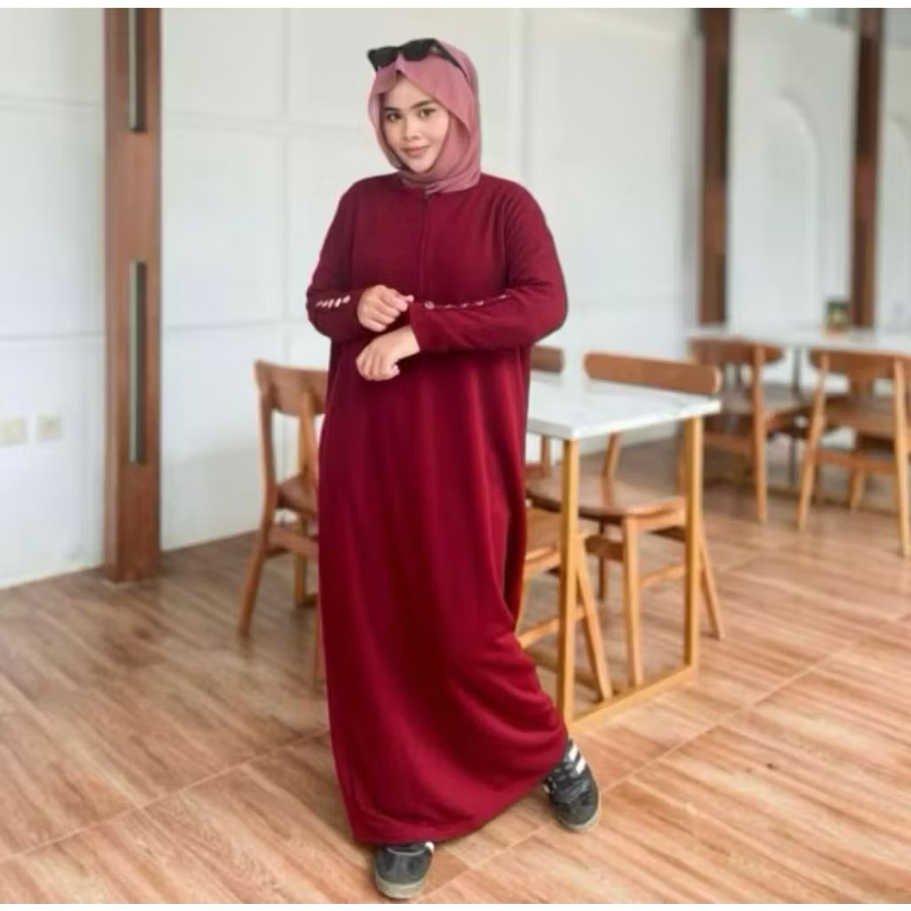 (BISA COD) Lokal By FX - Gamis Inara Dress Inara Button Lembut Nyaman Mewah Maxi