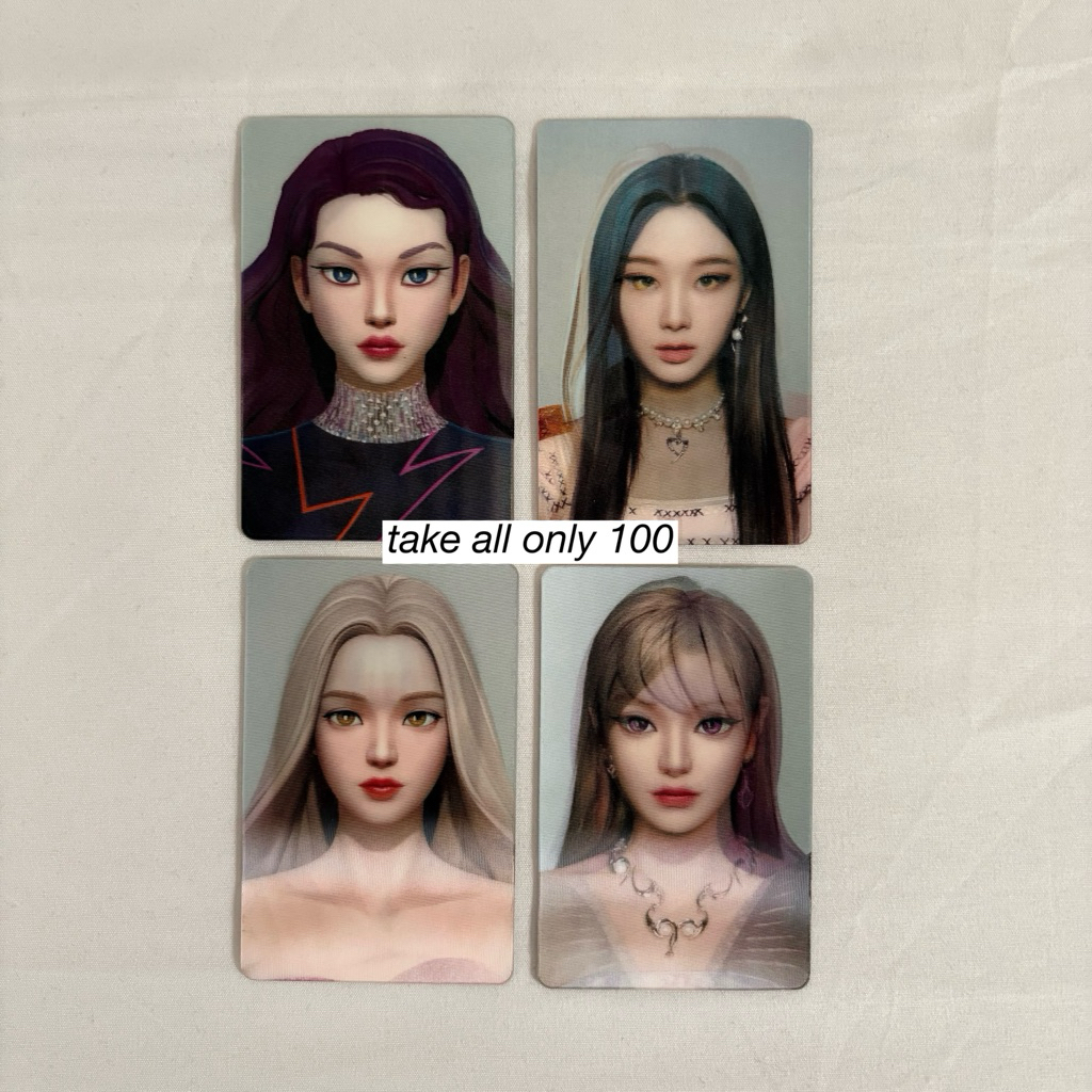 [ready stock] photocard aespa – lenticular savage album set ot4