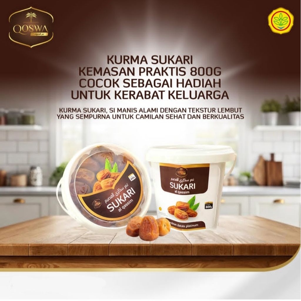 Kurma Sukari Qoswa Ember - Sukary - Sukkary Al Qassim 800 Gram