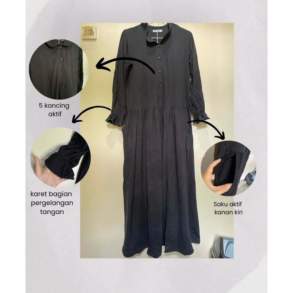 priloved Gamis hitam merk my jivi
