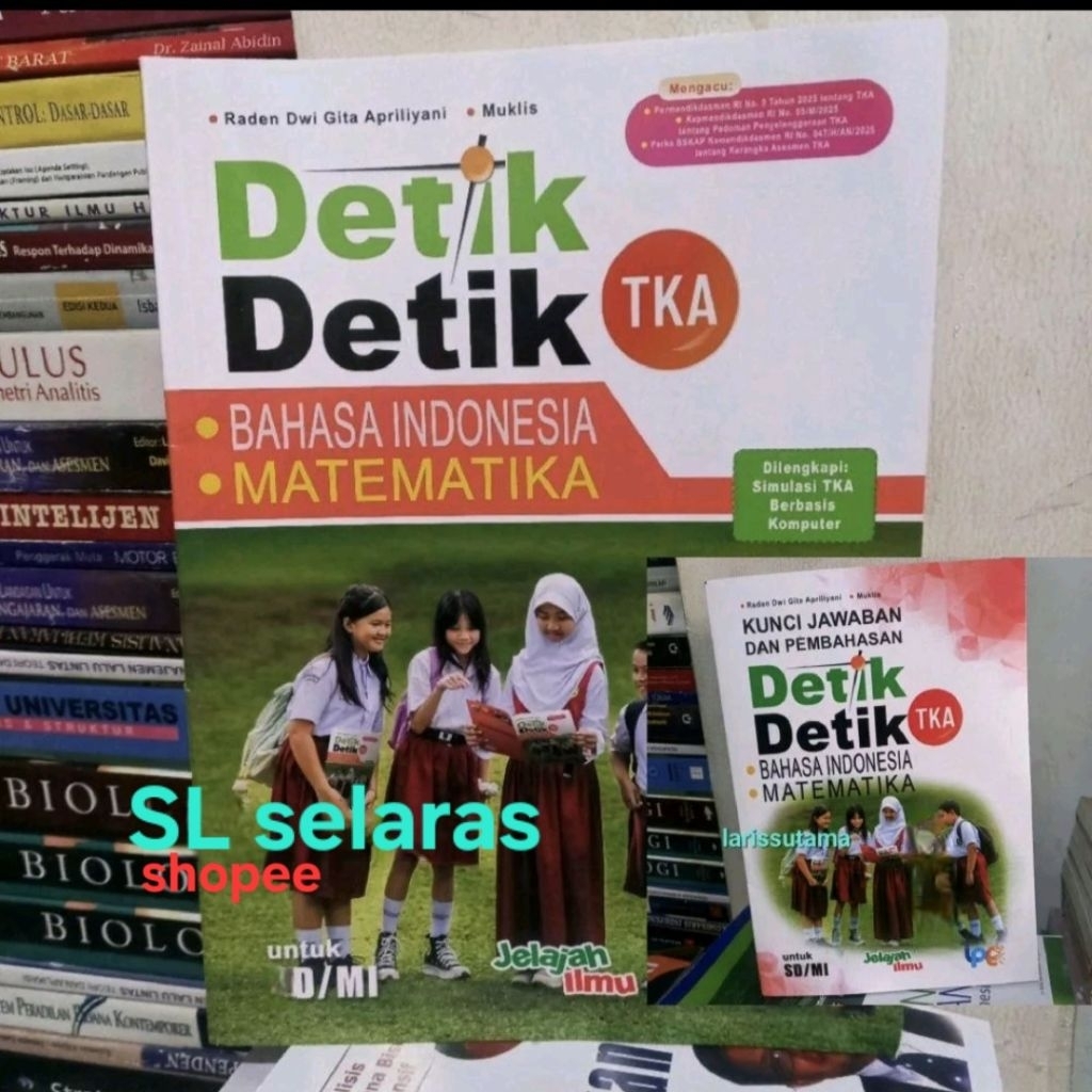 BUKU DETIK DETIK TKA SD/MI BAHASA INDONESIA MATEMATIKA DAN KUNCI JAWABAN KOMPLIT