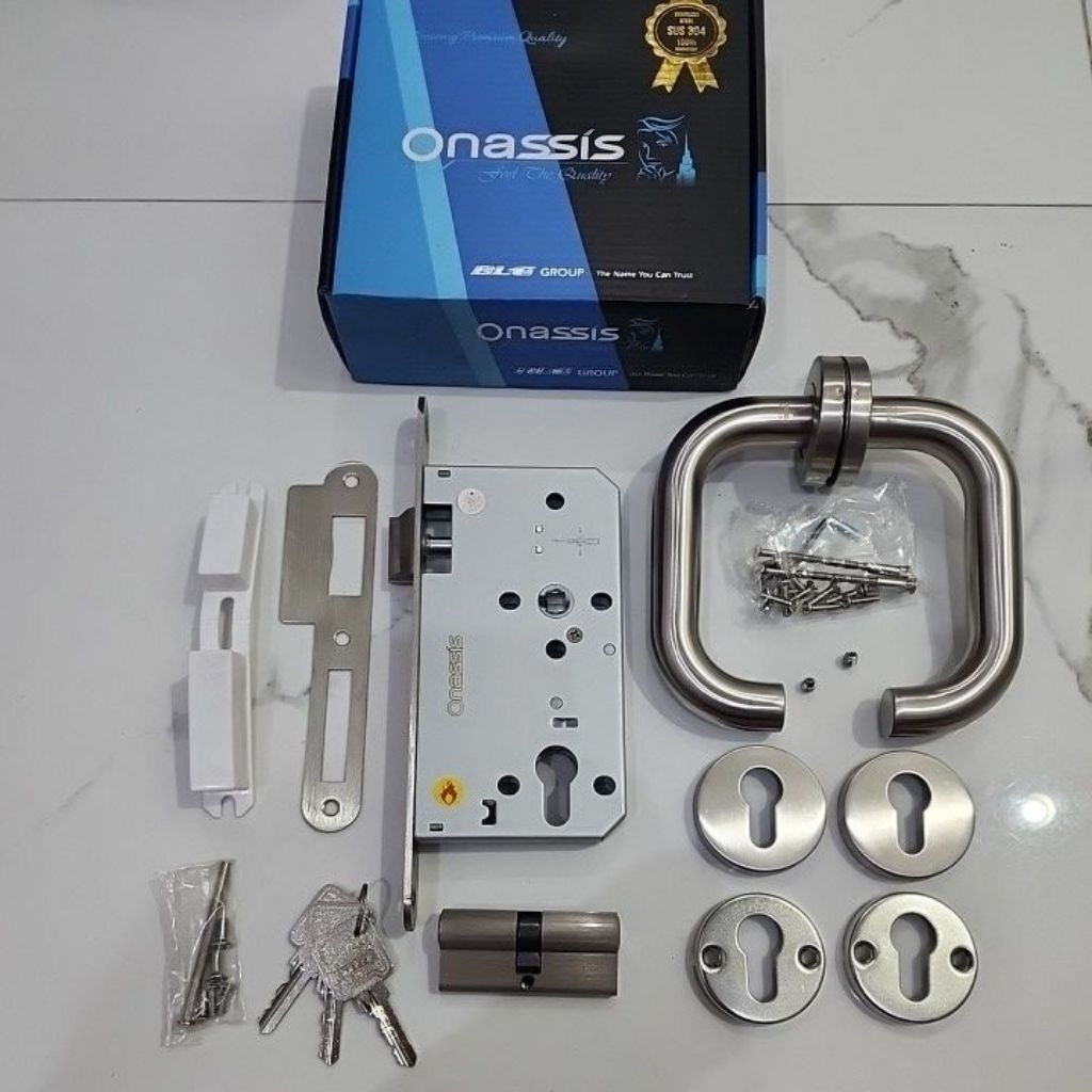 KUNCI SET HANDLE PINTU BESI PANIC DOOR ONASSIS BD ONS 7260 SSS 201-22