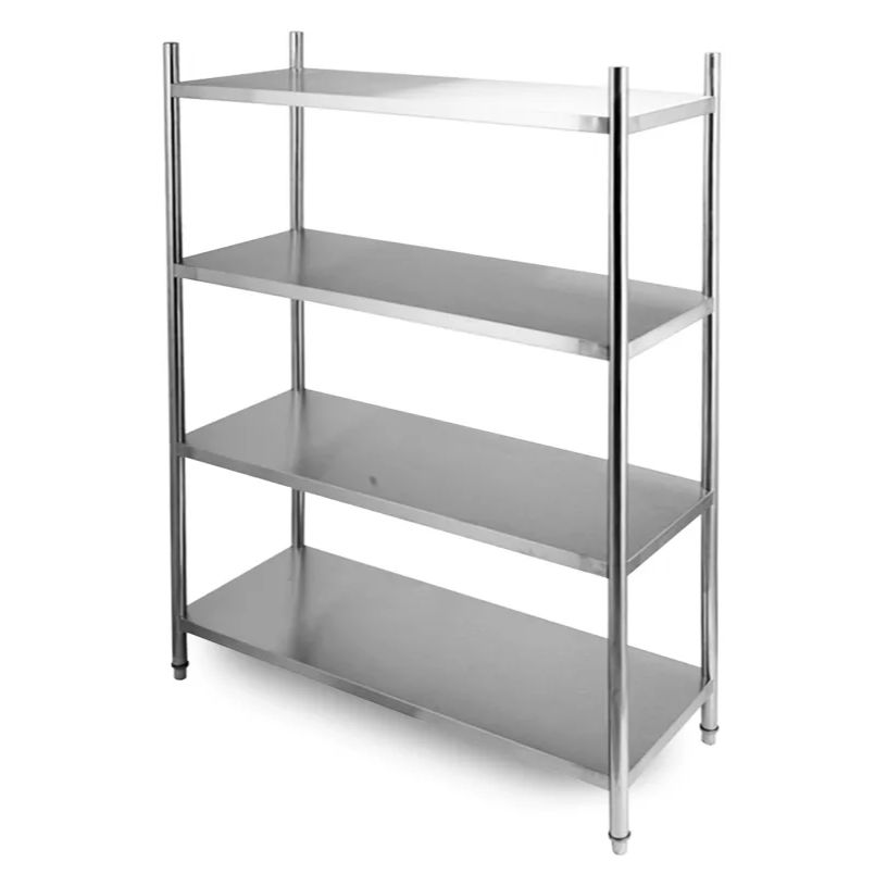 Rak Stainless Dapur MBG  | Rak Dapur 4 Susun Stainless Steel | Rak Solid Stainless stell