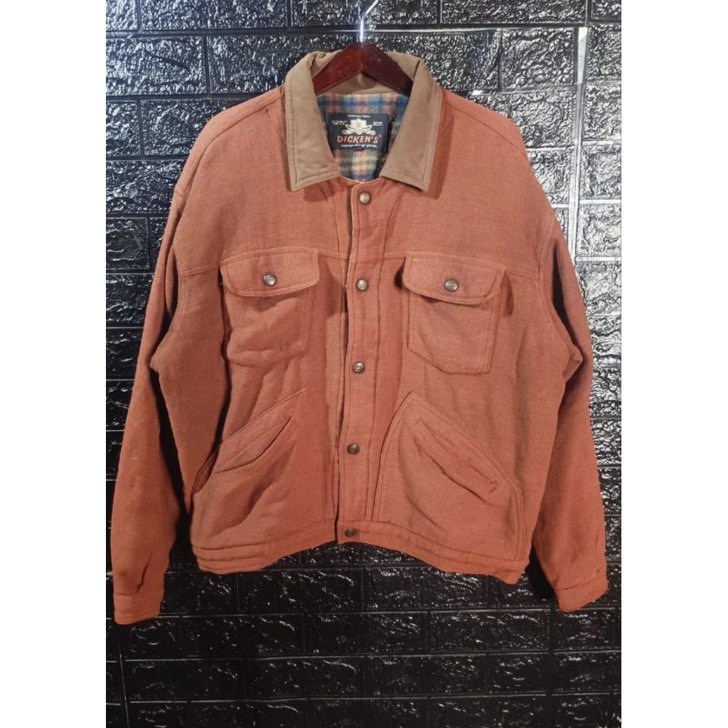 Jaket casual tebal inner tartan brand Dickens LD 128 , P62 ( perhatikan deskripsi dan gambar)