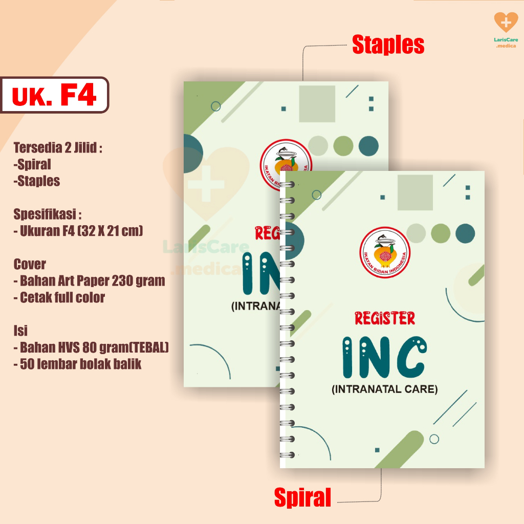 Register INC, Register Bidan, Buku Regisster, Buku Bidan