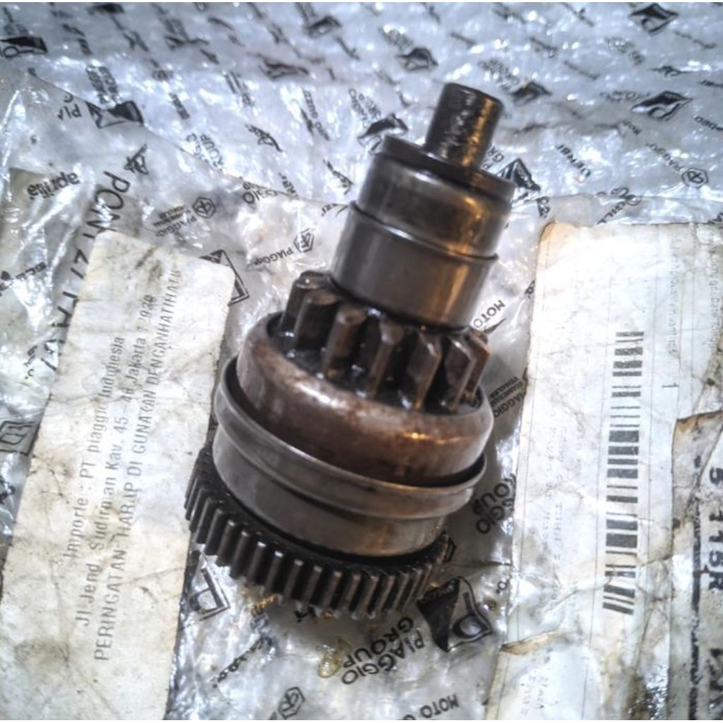 Gear Pinion Starter Stater Piaggio Zip Liberty 100 Original Copotan