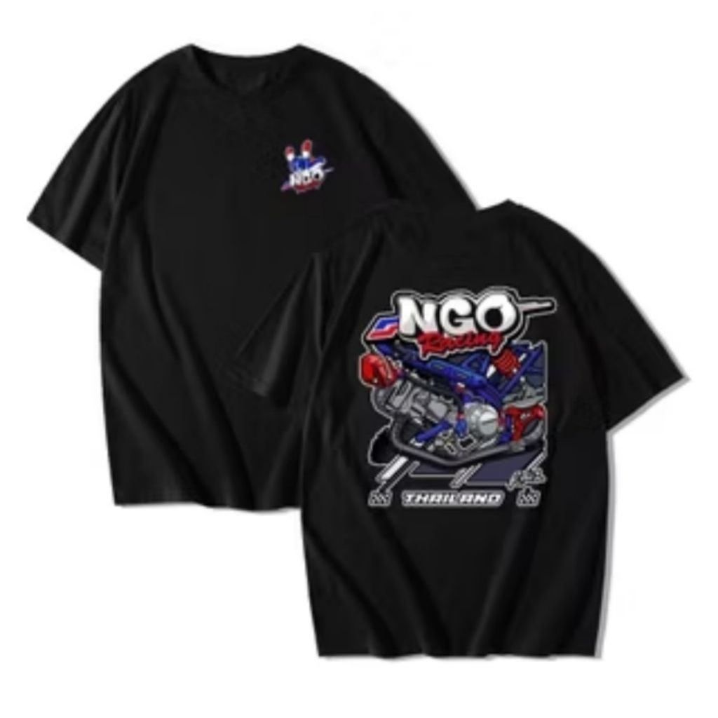 Kaos Racing NGO Racing Thailand Unisex Pria Wanita Cotton Combat Premium