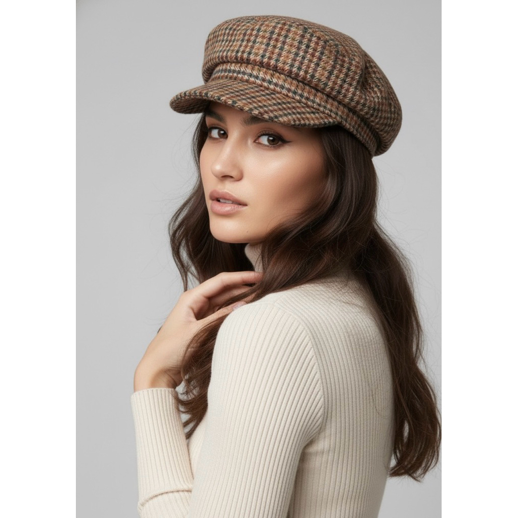 Tweed Newsboy Cap