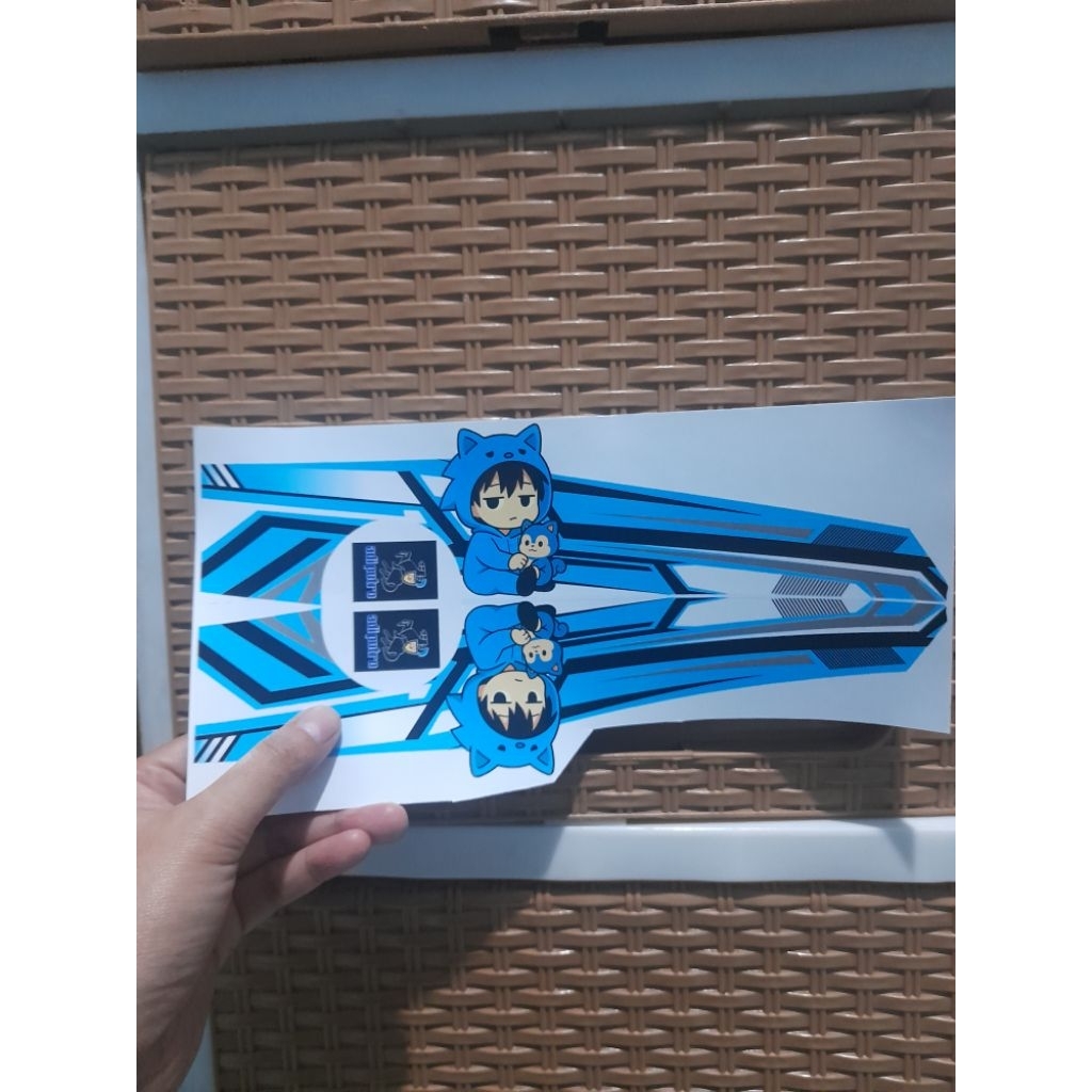 stiker livery anime dan costum sudah cutting untuk miniatur bus RKC