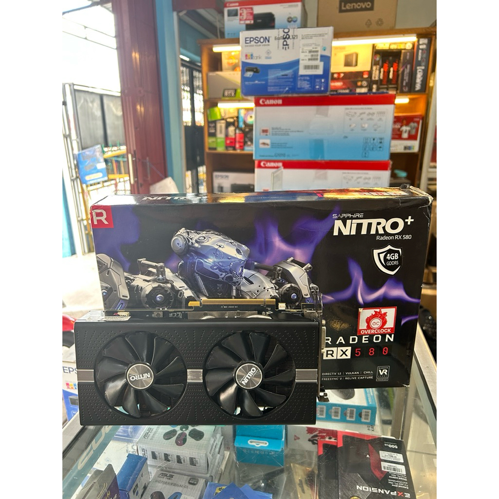 VGA CARD RX580 4GB SAPPHIRE NITRO FULLSET