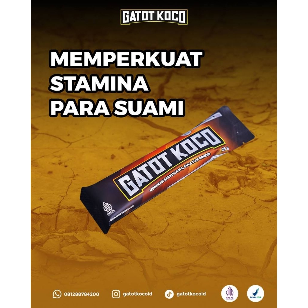 Kemasan Bungkusan Kopi Gatot Koco untuk stamina Pria dR Hen by dr. Richard Lee Athena Group