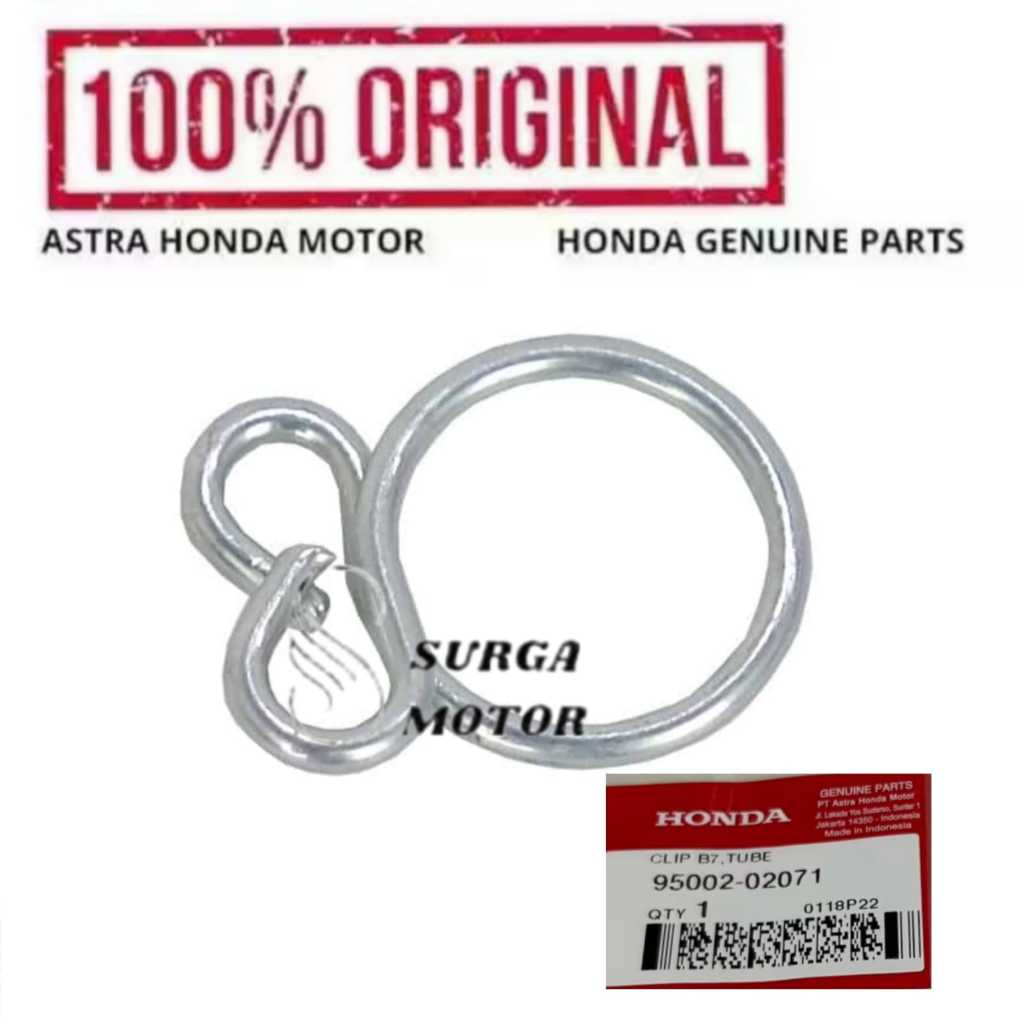 Kleman Selang Bensin Clip B7 Tube Motor Honda Supra X 125 Spacy FI KZL BeAT Karbu KVY PCX 160 950020