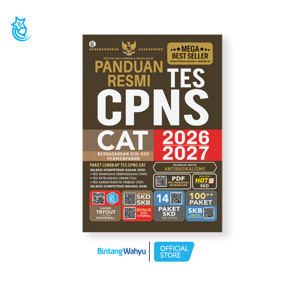 [MEGA BEST SELLER] Buku Panduan Resmi Tes CPNS CAT 2026/2027 - Bintang Wahyu - BONUS Ebook + Tryout 