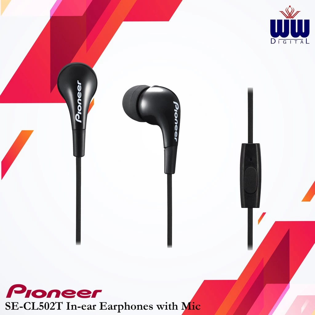 Pioneer SE-CL502T Earphone In Ear Wired Headset Mic Original