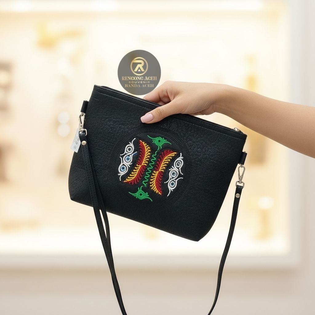 Tas Selempang Wanita Motif Modern Aceh