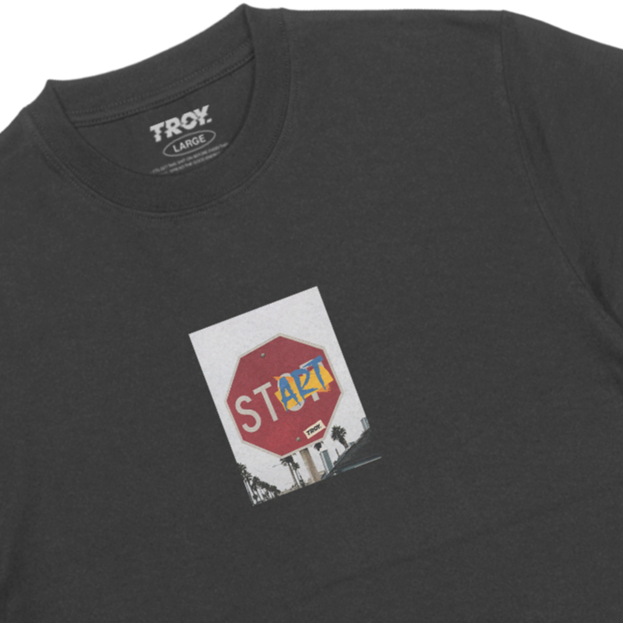 Troy Company Tshirt Dark Grey ST Art - Kaos Lengan Pendek Kaos Abu Gelap MTD 2794