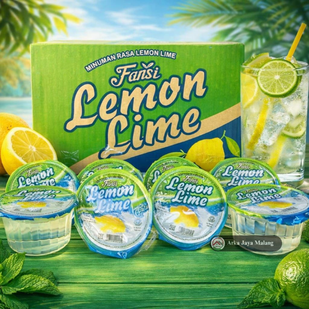 AJM Minuman Fansi Lemon Lime 1 Dus Isi 32pcs