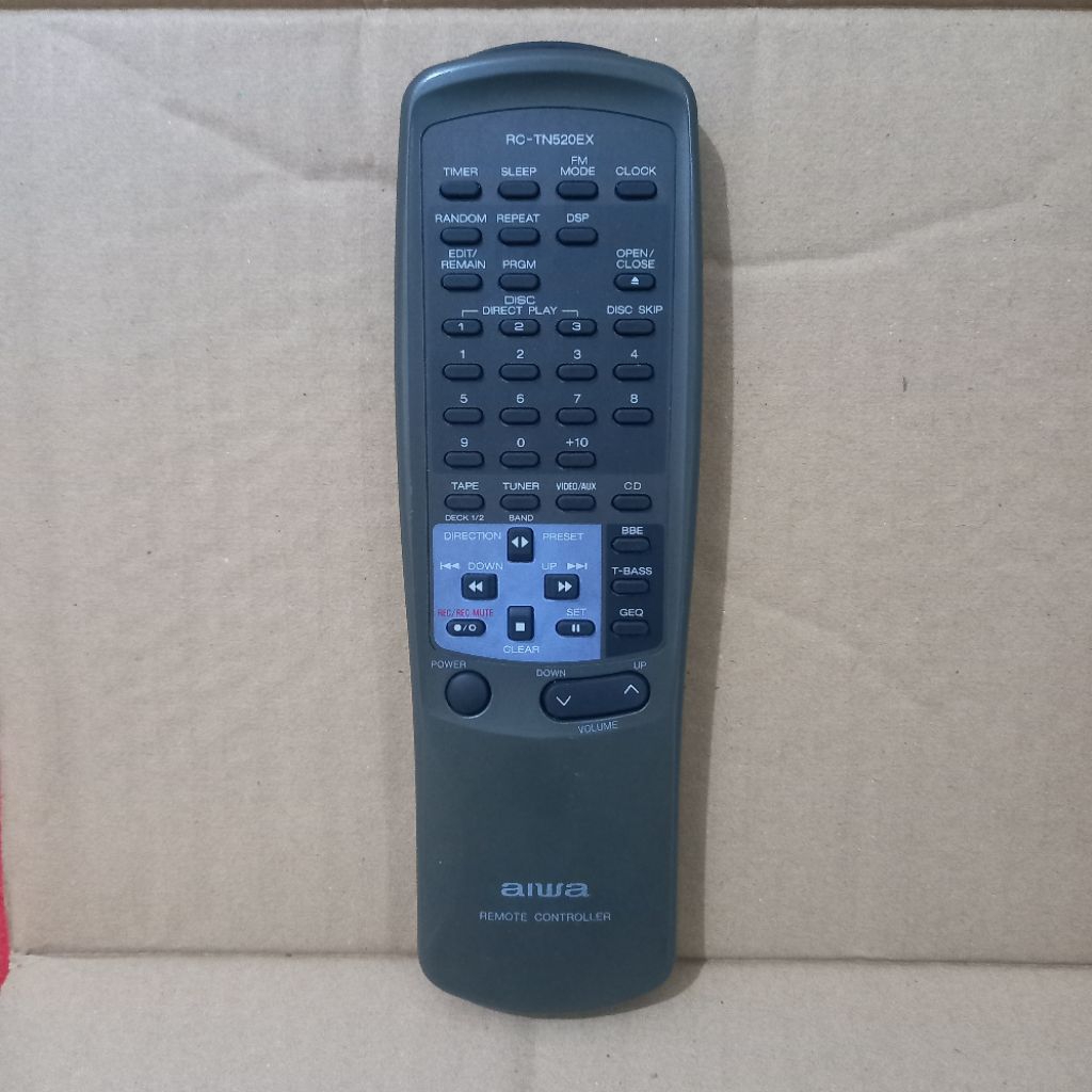 Remote Remot Tape Deck Compo AIWA Original Asli . RC - TN520EX .