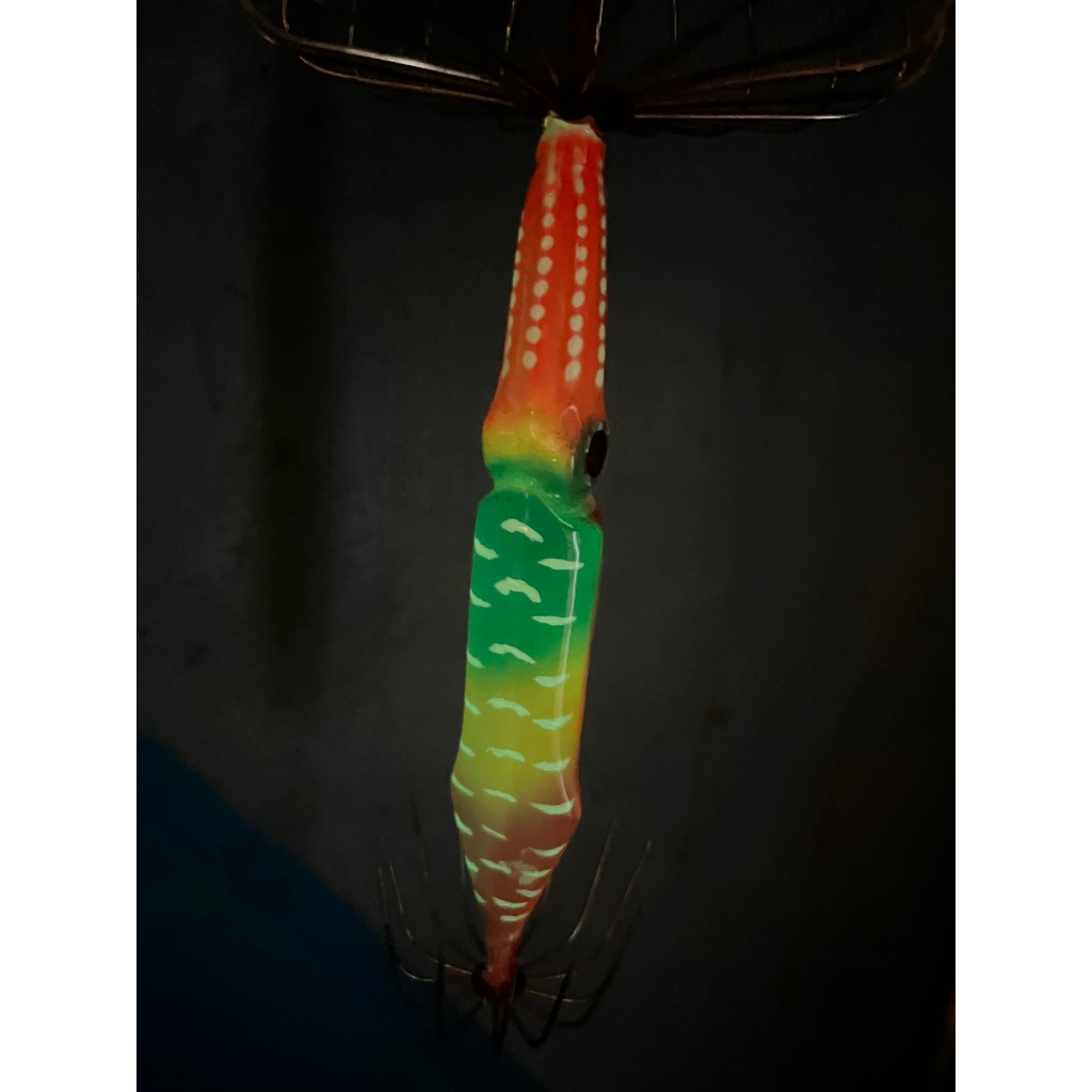 rakah pancing cumi ato rinta cumi menyala dalam gelap dua mata kail