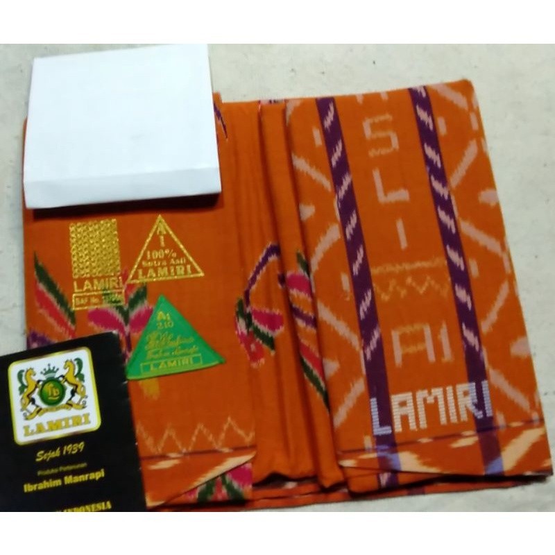 [2.2 GRATIS ONGKIR] SARUNG LAMIRI SUTRA ASLI A1 100% MST S90 JAHIT TENGAH MOTIF KEMBANG TERLARIS