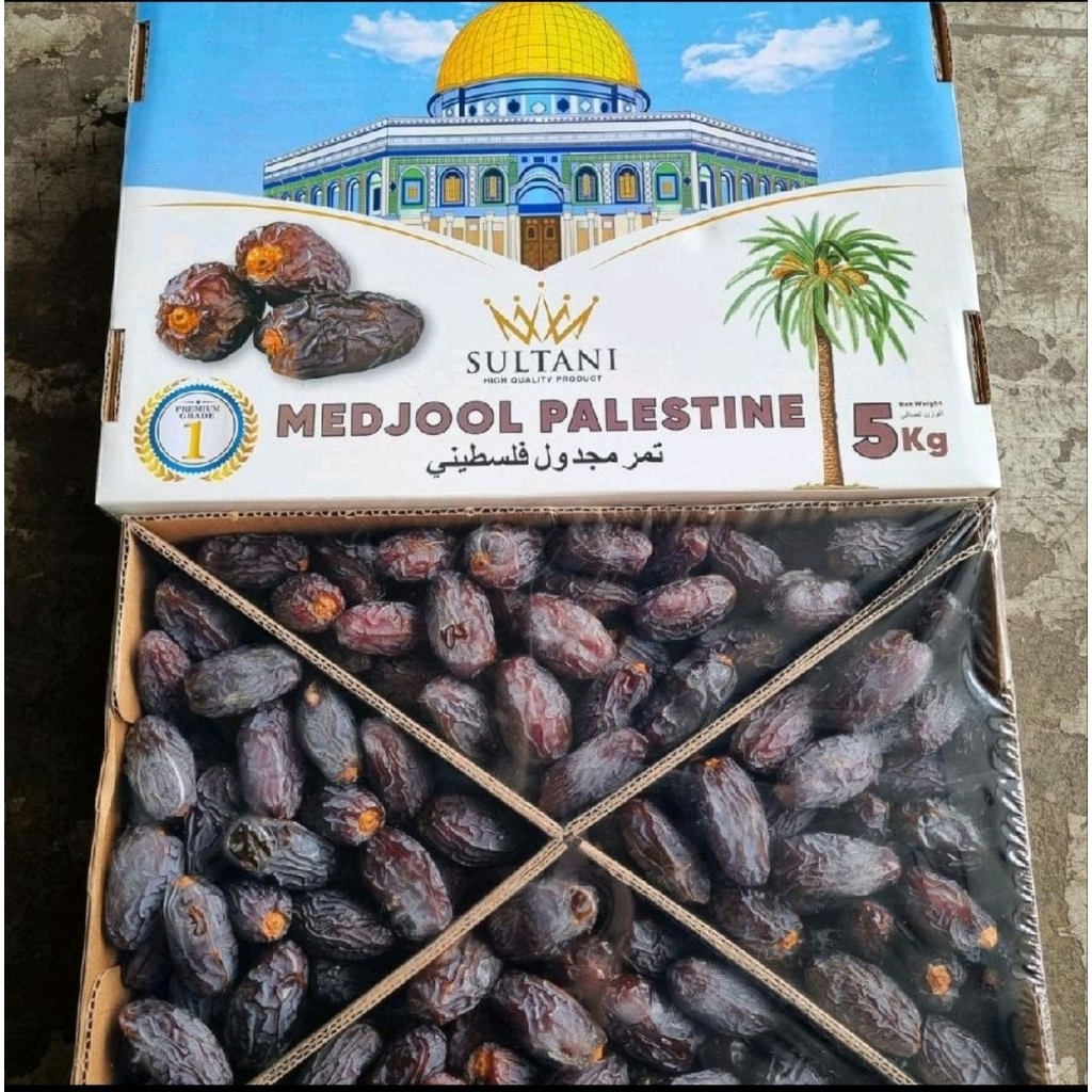 buah kurma medjool sultani kurma manis jumbo super big box -+ 5kg