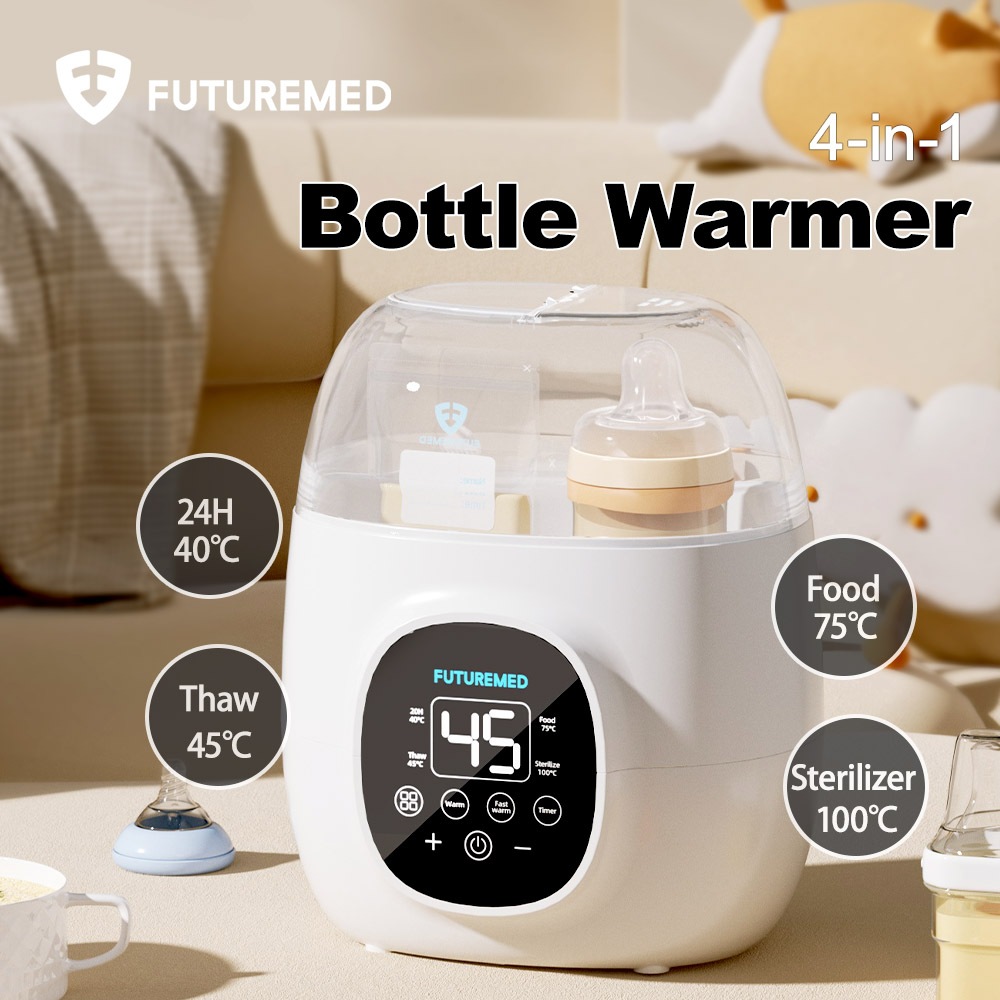 FUTUREMED Penghangat Botol Ganda Cerdas Sterilizer Botol Bayi Penghangat ASI Dan Susu Bayi