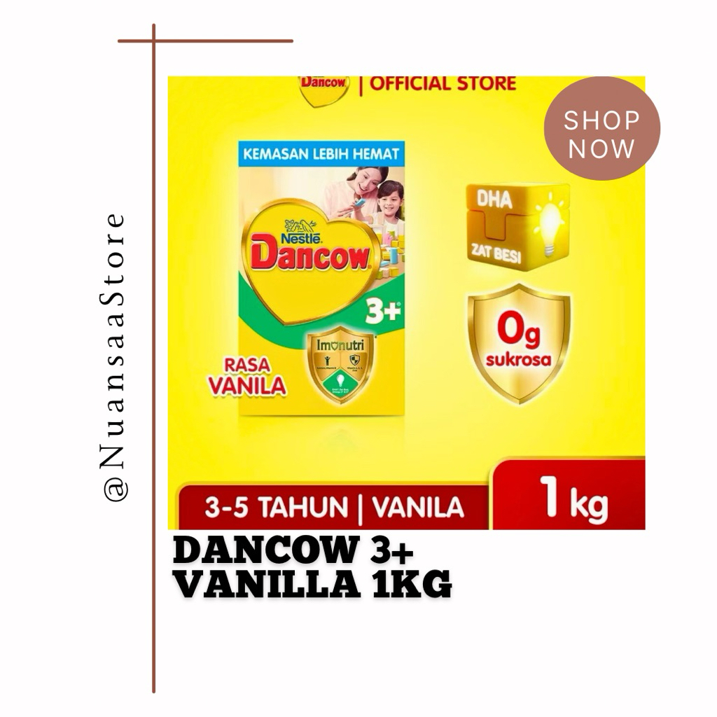 Dancow susu pertumbuhan rasa vanila  3-5 tahun 1kg