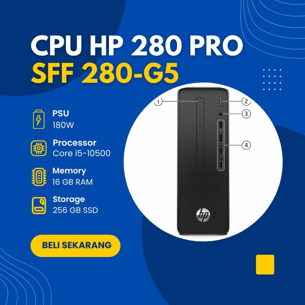 PC HP 280 PRO G5 SFF CORE i5-10500 RAM 16 GB SSD 256 GB
